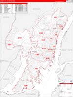 Jersey City Metro Area Wall Map Zip Code